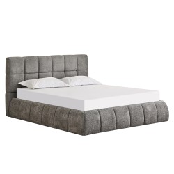 ΚΡΕΒΑΤΙ ΔΙΠΛΟ EDDY HM731.01 ΓΚΡΙ ΜΠΟΥΚΛΕ & ΑΠΟΘΗΚΕΥΤΙΚΟΣ ΧΩΡΟΣ ΓΙΑ ΣΤΡΩΜΑ 160x200εκ