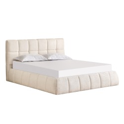 ΚΡΕΒΑΤΙ ΔΙΠΛΟ EDDY HM731.03 ΜΠΕΖ ΜΠΟΥΚΛΕ & ΑΠΟΘΗΚΕΥΤΙΚΟΣ ΧΩΡΟΣ ΓΙΑ  ΣΤΡΩΜΑ 160x200εκ