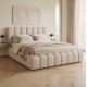 ΚΡΕΒΑΤΙ ΔΙΠΛΟ MARIUS HM759.03 ΜΠΕΖ CHENILLE ΥΦΑΣΜΑ-- ΓΙΑ ΣΤΡΩΜΑ 160x200εκ