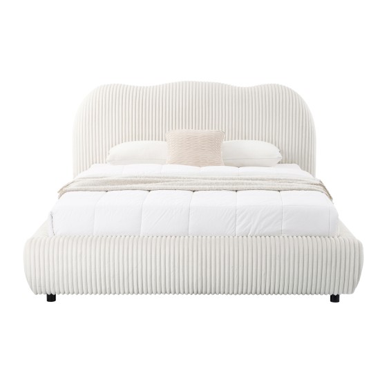 ΚΡΕΒΑΤΙ ΜΕ ΑΠΟΘ.ΧΩΡΟ KALLY HM729.03 ΜΠΕΖ FAUX FUR ΥΦΑΣΜΑ--ΓΙΑ ΣΤΡΩΜΑ 160x200εκ