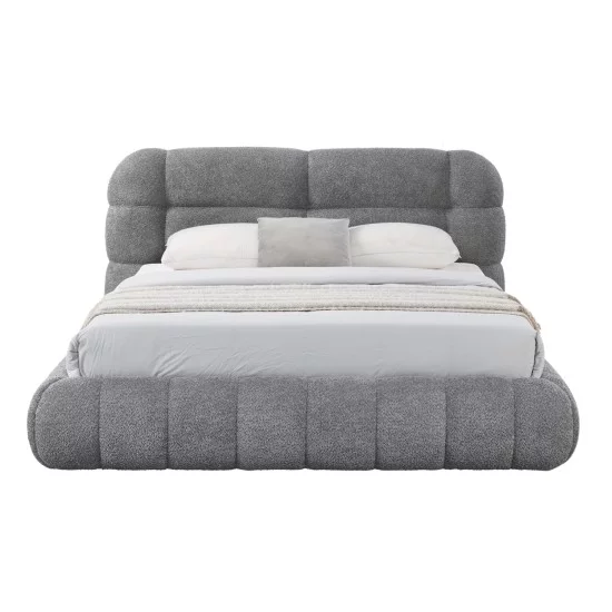 ΚΡΕΒΑΤΙ ΜΕ ΑΠΟΘ.ΧΩΡΟ MOLEN HM730.01 ΓΚΡΙ ΜΠΟΥΚΛΕ ΥΦΑΣΜΑ--ΓΙΑ ΣΤΡΩΜΑ 160x200εκ
