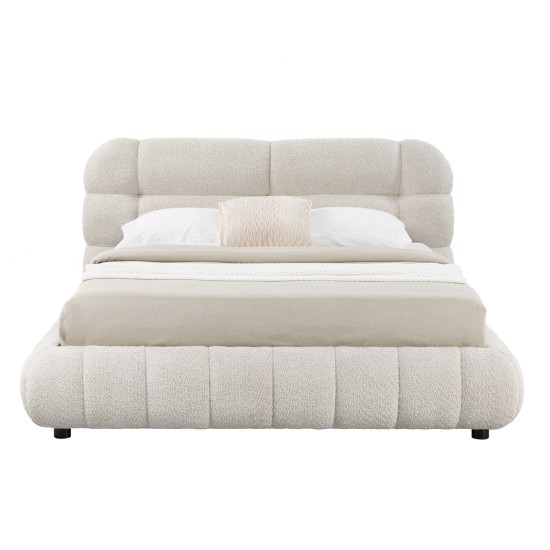 ΚΡΕΒΑΤΙ ΜΕ ΑΠΟΘ.ΧΩΡΟ MOLEN HM730.03 ΜΠΕΖ ΜΠΟΥΚΛΕ ΥΦΑΣΜΑ--ΓΙΑ ΣΤΡΩΜΑ 160x200εκ