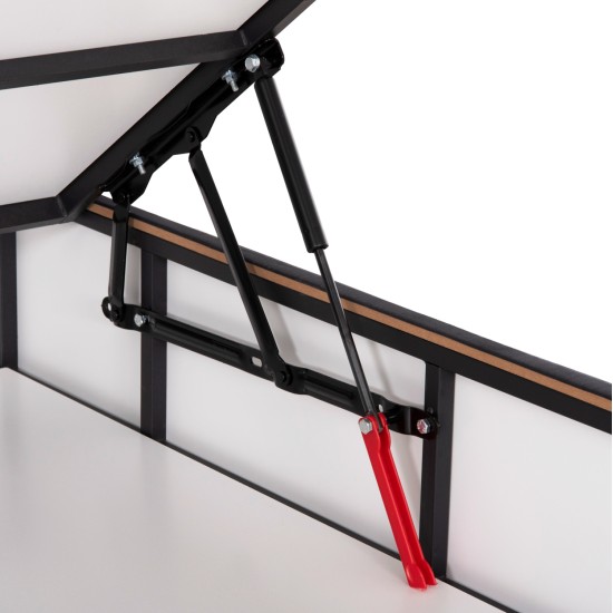 ΚΡΕΒΑΤΙ ΔΙΠΛΟ ΜΕ ΣΤΡΩΜΑ & ΑΠΟΘ.ΧΩΡΟ REMO HM21167 ΜΠΕΖ ΜΠΟΥΚΛΕ--ΓΙΑ 160x200εκ