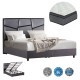ΚΡΕΒΑΤΙ ΔΙΠΛΟ ΜΕ ΣΤΡΩΜΑ & ΑΠΟΘ.ΧΩΡΟ REMO HM21167 ΜΠΕΖ ΜΠΟΥΚΛΕ--ΓΙΑ 160x200εκ