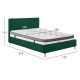 ΚΡΕΒΑΤΙ ΔΙΠΛΟ ΜΕ ΣΤΡΩΜΑ INDRA HM10810.13 ΚΥΠΑΡΙΣΣΙ ΒΕΛΟΥΔΟ--ΓΙΑ ΣΤΡΩΜΑ 160x200εκ