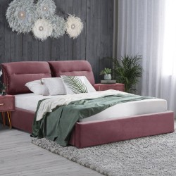 ΚΡΕΒΑΤΙ ΔΙΠΛΟ & ΣΤΡΩΜΑ KENDRA HM10830.02 ΣΑΠΙΟ ΜΗΛΟ ΒΕΛΟΥΔΟ--ΑΠΟΘ.ΧΩΡΟΣ--160x200εκ