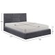 ΚΡΕΒΑΤΙ ΔΙΠΛΟ & ΣΤΡΩΜΑ BRILEY HM21272.01 ΓΚΡΙ ΒΕΛΟΥΔΟ ΜΕ ΑΠΟΘ.ΧΩΡΟ--ΓΙΑ 160x200εκ
