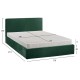 ΚΡΕΒΑΤΙ ΔΙΠΛΟ & ΣΤΡΩΜΑ ALLIE HM21273.03 ΚΥΠΑΡΙΣΣΙ ΒΕΛΟΥΔΟ ΜΕ ΑΠΟΘ.ΧΩΡΟ--160x200εκ
