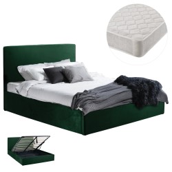 ΚΡΕΒΑΤΙ ΔΙΠΛΟ & ΣΤΡΩΜΑ ALLIE HM21273.03 ΚΥΠΑΡΙΣΣΙ ΒΕΛΟΥΔΟ ΜΕ ΑΠΟΘ.ΧΩΡΟ--160x200εκ