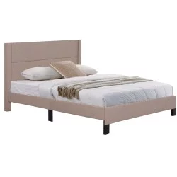 ΚΡΕΒΑΤΙ TRILLOP HM666.15 ΜΠΕΖ ΥΦΑΣΜΑ ΓΙΑ ΣΤΡΩΜΑ 160X200εκ.