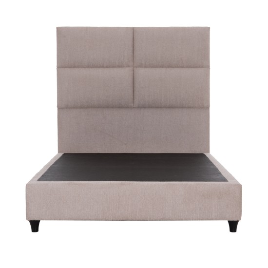 ΚΡΕΒΑΤΙ HMIΔΙΠΛΟ MILO ΑΠΟ ΜΠΕΖ ΥΦΑΣΜΑ HM646.32 ΓΙΑ ΣΤΡΩΜΑ 120x200 εκ.