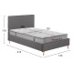 ΚΡΕΒΑΤΙ ΗΜΙΔΙΠΛΟ ΜΕ ΣΤΡΩΜΑ MAYLIN HM10758.10 ΓΚΡΙ ΥΦΑΣΜΑ--ΣΤΡΩΜΑ 120Χ200εκ