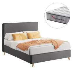 ΚΡΕΒΑΤΙ ΗΜΙΔΙΠΛΟ ΜΕ ΣΤΡΩΜΑ MAYLIN HM10758.10 ΓΚΡΙ ΥΦΑΣΜΑ--ΣΤΡΩΜΑ 120Χ200εκ