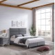 ΚΡΕΒΑΤΙ MILO ΜΕ ΑΠΟΘ.ΧΩΡΟ HM738.10 ΓΚΡΙ ΒΕΛΟΥΔΟ-- ΓΙΑ ΣΤΡΩΜΑ 140x200εκ