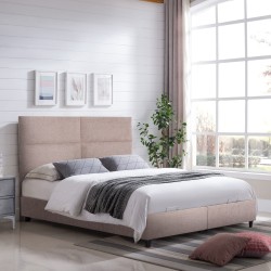 ΚΡΕΒΑΤΙ MILO ΜΕ ΑΠΟΘ.ΧΩΡΟ HM738.22 ΜΠΕΖ TEDDY ΥΦΑΣΜΑ ΓΙΑ ΣΤΡΩΜΑ 140x200εκ