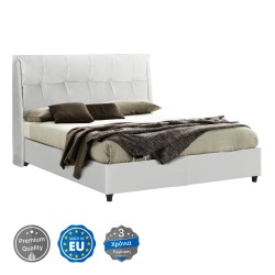 ΚΡEΒΑΤΙ ΜΕ ΑΠΟΘΗΚΕΥΤΙΚΟ ΧΩΡΟ DREAMLET HM716.03 ΛΕΥΚΟ TEDDY ΥΦΑΣΜΑ- ΓΙΑ ΣΤΡΩΜΑ 160x200εκ.