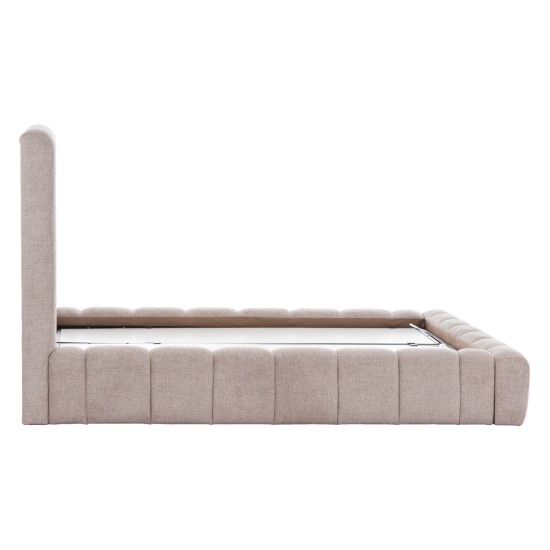 ΚΡΕΒΑΤΙ REMO ΜΕ ΑΠΟΘΗΚΕΥΤΙΚΟ ΧΩΡΟ HM719.10 ΥΦΑΣΜΑ TEDDY ΜΠΕΖ-ΓΙΑ ΣΤΡΩΜΑ 160x200εκ