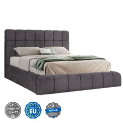 ΚΡΕΒΑΤΙ RAMON ΜΕ ΑΠΟΘ. ΧΩΡΟ HM720.22 ΥΦΑΣΜΑ TEDDY ΓΚΡΙ-ΓΙΑ ΣΤΡΩΜΑ 160x200εκ