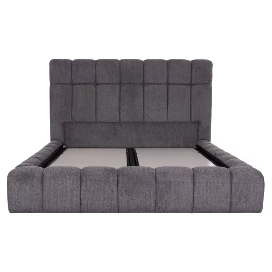 ΚΡΕΒΑΤΙ RAMON ΜΕ ΑΠΟΘ. ΧΩΡΟ HM720.22 ΥΦΑΣΜΑ TEDDY ΓΚΡΙ-ΓΙΑ ΣΤΡΩΜΑ 160x200εκ