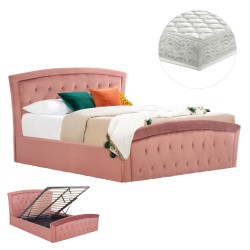 ΚΡΕΒΑΤΙ ΜΕ ΣΤΡΩΜΑ & ΑΠΟΘ.ΧΩΡΟ ODELIA HM21279.02 ΣΑΠΙΟ ΜΗΛΟ ΒΕΛΟΥΔΟ--ΓΙΑ 160x200εκ