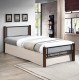ΚΡΕΒΑΤΙ ΜΕ ΣΤΡΩΜΑ RAYVEN HM10754.02 ΜΕΤΑΛΛΟ & RUBBERWOOD ΣΕ DIRTY OAK--ΣΤΡΩΜΑ 90Χ190