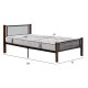 ΚΡΕΒΑΤΙ ΜΕ ΣΤΡΩΜΑ RAYVEN HM10754.02 ΜΕΤΑΛΛΟ & RUBBERWOOD ΣΕ DIRTY OAK--ΣΤΡΩΜΑ 90Χ190