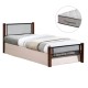 ΚΡΕΒΑΤΙ ΜΕ ΣΤΡΩΜΑ RAYVEN HM10754.02 ΜΕΤΑΛΛΟ & RUBBERWOOD ΣΕ DIRTY OAK--ΣΤΡΩΜΑ 90Χ190