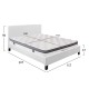 ΚΡΕΒΑΤΙ ΜΕ ΣΤΡΩΜΑ BECCA HM10803.01 ΛΕΥΚΟ PU--ΓΙΑ 150x200εκ