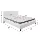ΚΡΕΒΑΤΙ ΜΕ ΣΤΡΩΜΑ BECCA HM10803.01 ΛΕΥΚΟ PU--ΓΙΑ 150x200εκ