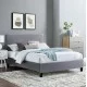 ΚΡΕΒΑΤΙ ΜΕ ΣΤΡΩΜΑ BECCA HM10803.11 ΓΚΡΙ ΥΦΑΣΜΑ--ΓΙΑ 150x200εκ