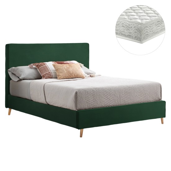 ΚΡΕΒΑΤΙ ΜΕ ΣΤΡΩΜΑ INDRA HM21280.04 ΚΥΠΑΡΙΣΣΙ ΒΕΛΟΥΔΟ--ΓΙΑ 160x200εκ