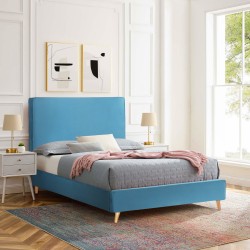 ΚΡΕΒΑΤΙ ΜΕ ΣΤΡΩΜΑ MAYLIN HM21281.02 ΤΙΡΚΟΥΑΖ ΒΕΛΟΥΔΟ--ΓΙΑ 120x200εκ