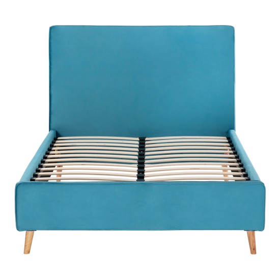 ΚΡΕΒΑΤΙ ΜΕ ΣΤΡΩΜΑ MAYLIN HM21281.02 ΤΙΡΚΟΥΑΖ ΒΕΛΟΥΔΟ--ΓΙΑ 120x200εκ