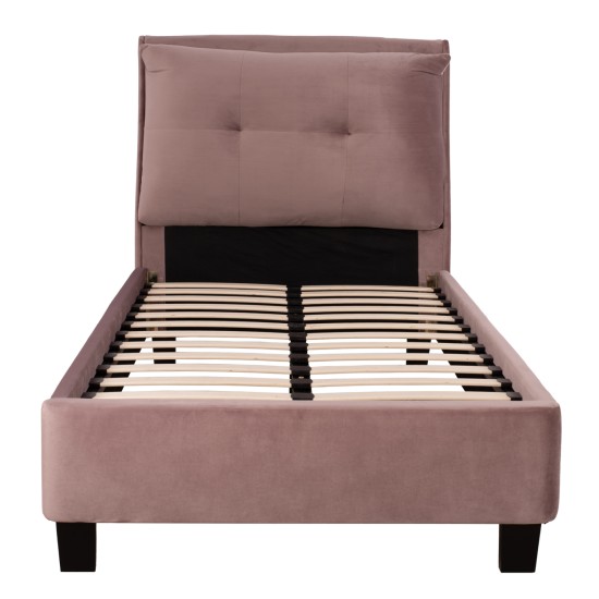 ΚΡΕΒΑΤΙ ΜΕ ΣΤΡΩΜΑ RILEY HM21282.02 ΣΑΠΙΟ ΜΗΛΟ ΒΕΛΟΥΔΟ--ΓΙΑ 90x200εκ