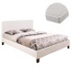 ΚΡΕΒΑΤΙ ΜΕ ΣΤΡΩΜΑ BECCA HM21283.01 ΛΕΥΚΟ PU--ΓΙΑ 150x200εκ