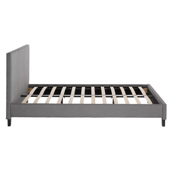 ΚΡΕΒΑΤΙ ΜΕ ΣΤΡΩΜΑ BECCA HM21283.04 ΓΚΡΙ ΥΦΑΣΜΑ--ΓΙΑ 150x200εκ