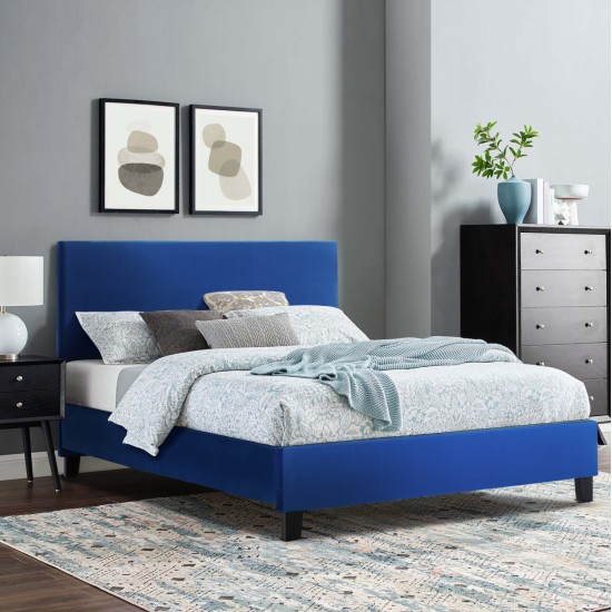 ΚΡΕΒΑΤΙ ΜΕ ΣΤΡΩΜΑ BECCA HM21283.07 ΜΠΛΕ ΒΕΛΟΥΔΟ--ΓΙΑ 150x200εκ