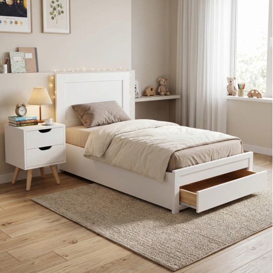 ΚΡΕΒΑΤΙ ΜΕ ΣΥΡΤΑΡΙ & ΣΤΡΩΜΑ MELANY HM10745.04 ΜΕΛΑΜΙΝΗ ΣΕ ΛΕΥΚΟ--ΓΙΑ 90x190εκ