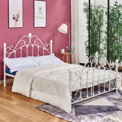ΚΡΕΒΑΤΙ ΜΕΤΑΛΛΙΚΟ JACINDA 150x200 εκ. ΛΕΥΚΟ ΧΡΩΜΑ HM575.02 ΚΡΕΒΑΤΙ ΜΕΤΑΛΛΙΚΟ JACINDA 150x200 εκ. ΛΕΥΚΟ ΧΡΩΜΑ HM575.02