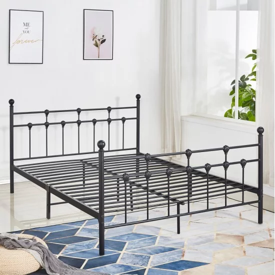 ΚΡΕΒΑΤΙ ΜΕΤΑΛΛΙΚΟ MADEN 150x200 εκ. ΜΑΥΡΟ ΧΡΩΜΑ HM576.01