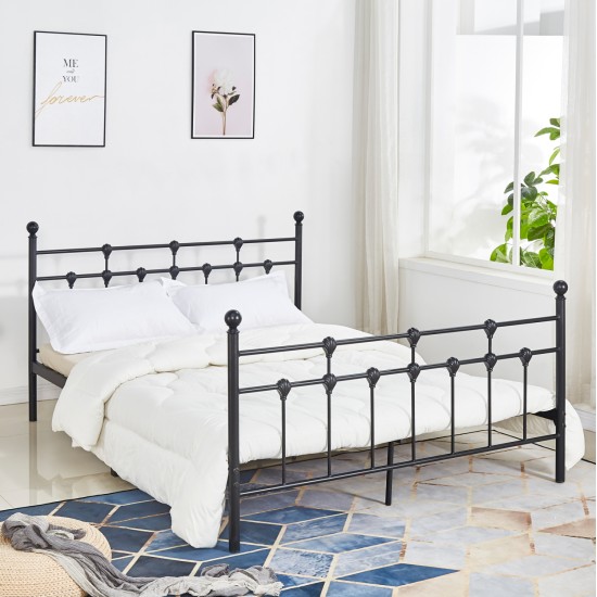 ΚΡΕΒΑΤΙ ΜΕΤΑΛΛΙΚΟ MADEN 150x200 εκ. ΜΑΥΡΟ ΧΡΩΜΑ HM576.01