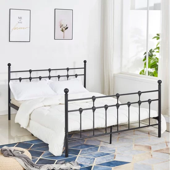 ΚΡΕΒΑΤΙ ΜΕΤΑΛΛΙΚΟ MADEN 150x200 εκ. ΜΑΥΡΟ ΧΡΩΜΑ HM576.01