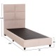 ΚΡΕΒΑΤΙ ΜΟΝΟ MILO HM652.32 ΜΠΕΖ TEDDY ΥΦΑΣΜΑ ΓΙΑ ΣΤΡΩΜΑ 90x200εκ