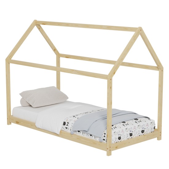 ΚΡΕΒΑΤΙ ΠΑΙΔΙΚΟ PEPE HM677.01 τ.MONTESSORI ΞΥΛΟ ΠΕΥΚΟ ΦΥΣΙΚΟ- 190x90εκ