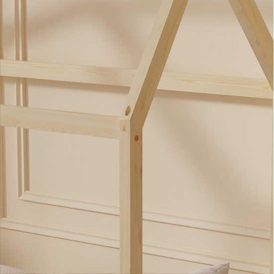 ΚΡΕΒΑΤΙ ΠΑΙΔΙΚΟ PEPE HM678.01 τ.MONTESSORI ΞΥΛΟ ΠΕΥΚΟ ΦΥΣΙΚΟ- 140x70εκ