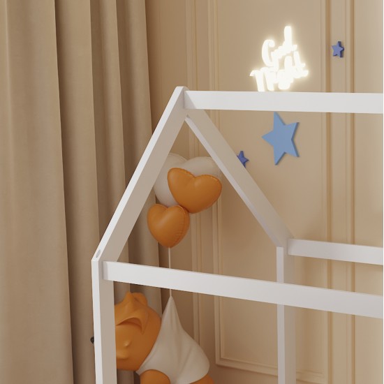 ΚΡΕΒΑΤΙ ΠΑΙΔΙΚΟ PEPE HM678.03 τ.MONTESSORI ΞΥΛΟ ΠΕΥΚΟ ΛΕΥΚΟ- 140x70εκ