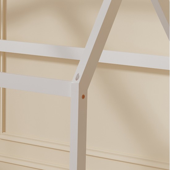 ΚΡΕΒΑΤΙ ΠΑΙΔΙΚΟ PEPE HM678.03 τ.MONTESSORI ΞΥΛΟ ΠΕΥΚΟ ΛΕΥΚΟ- 140x70εκ