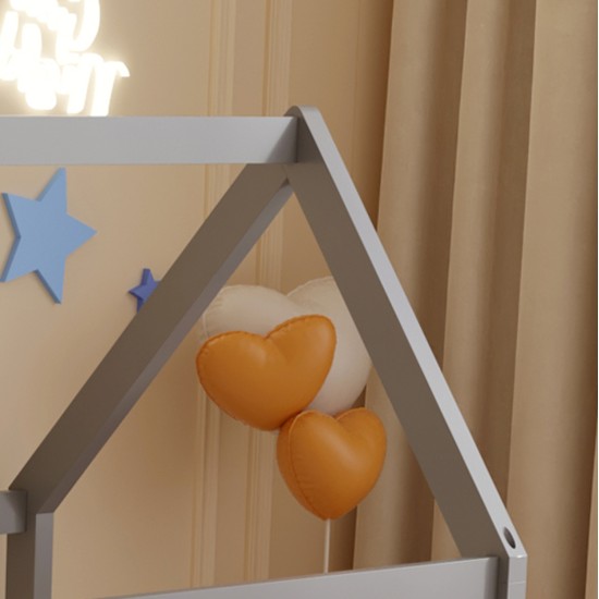 ΚΡΕΒΑΤΙ ΠΑΙΔΙΚΟ PEPE HM678.05 τ.MONTESSORI ΞΥΛΟ ΠΕΥΚΟ ΓΚΡΙ- 140x70εκ