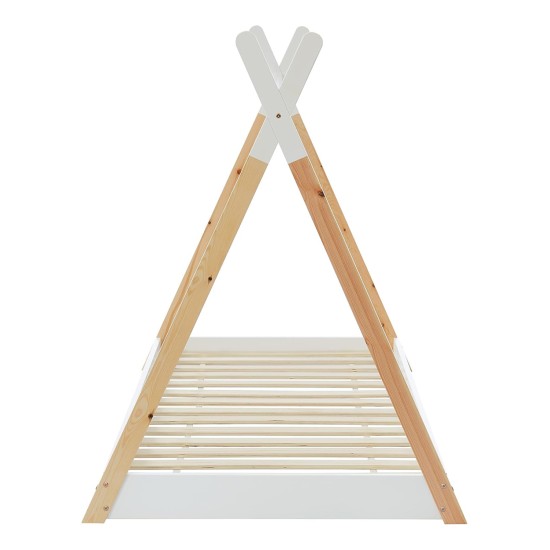 ΚΡΕΒΑΤΙ ΠΑΙΔΙΚΟ MUNK HM699.03 τ.MONTESSORI ΞΥΛΟ ΠΕΥΚΟΥ ΦΥΣΙΚΟ-ΛΕΥΚΟ- 190x90εκ