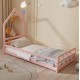 ΚΡΕΒΑΤΙ ΠΑΙΔΙΚΟ ΜΕ ΣΤΡΩΜΑ HOUSER HM21301.02 ΞΥΛΟ ΠΕΥΚΟΥ ΣΕ ΡΟΖ--ΣΤΡΩΜΑ 90x190εκ